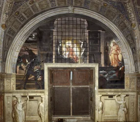 Die Befreiung des Heiligen Petrus, Stanza di Eliodoro, 1514